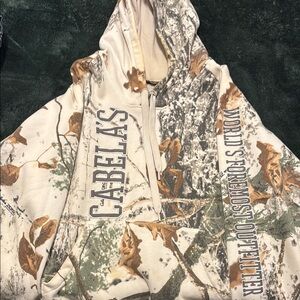 Cabela's White Camouflage Hoodie